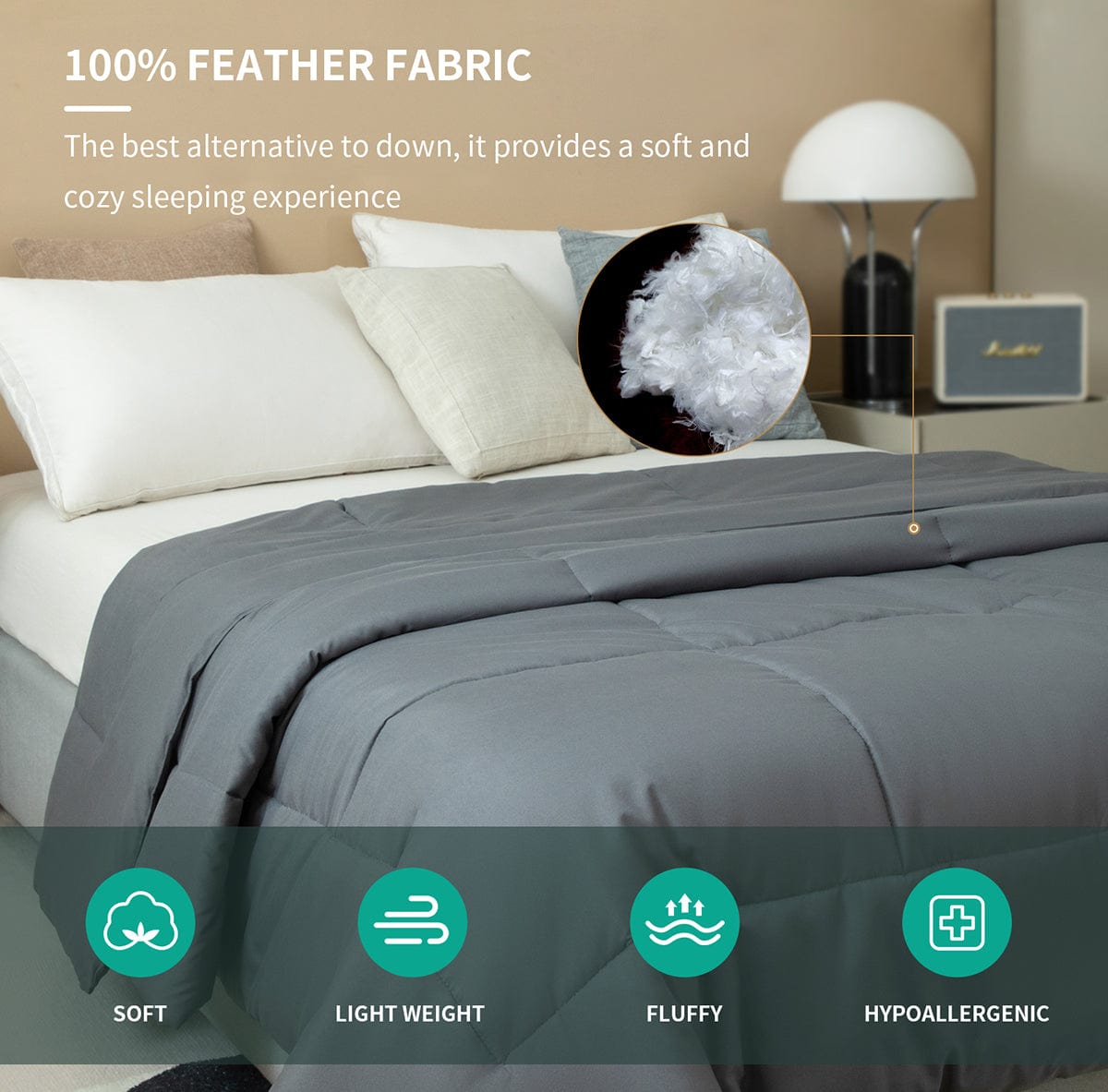 Feather Fabric Comforter
