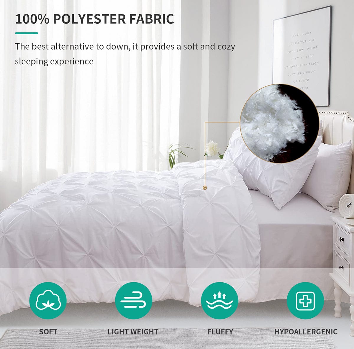 Pinch Pleat Comforter Set
