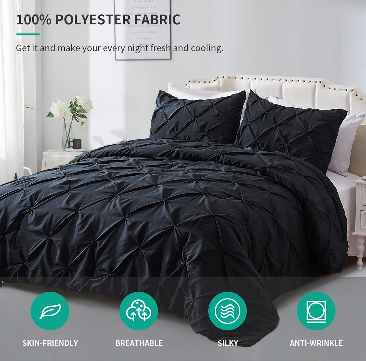 Pinch Pleat  Comforter Set
