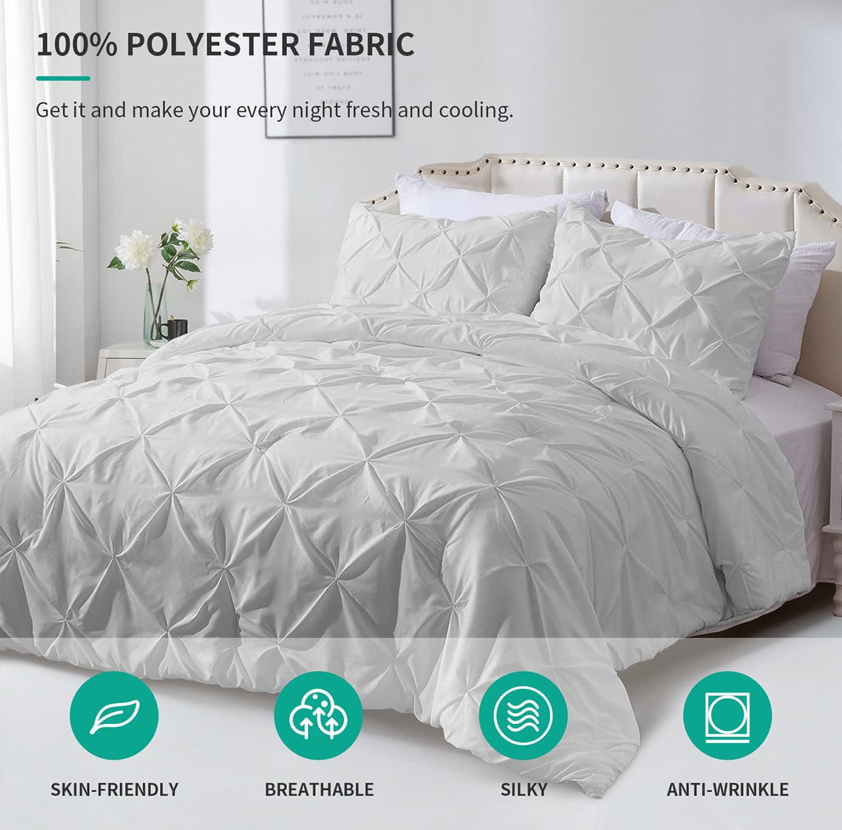 Pinch Pleat  Comforter Set