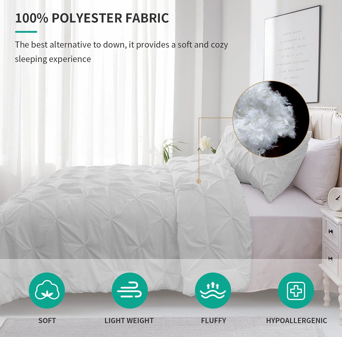 Pinch Pleat  Comforter Set