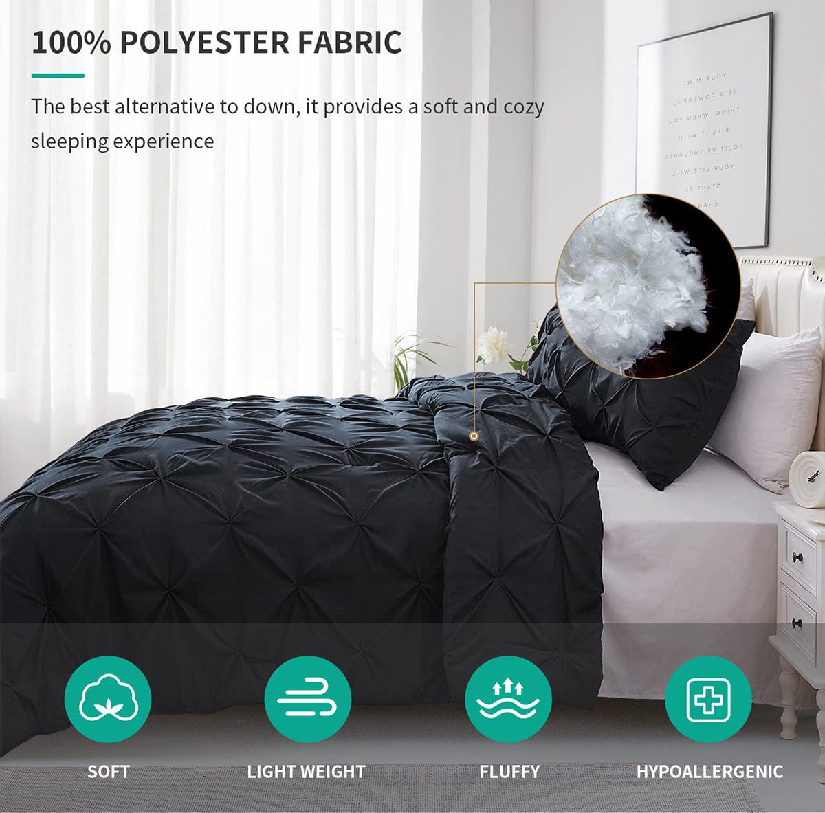 Pinch Pleat  Comforter Set