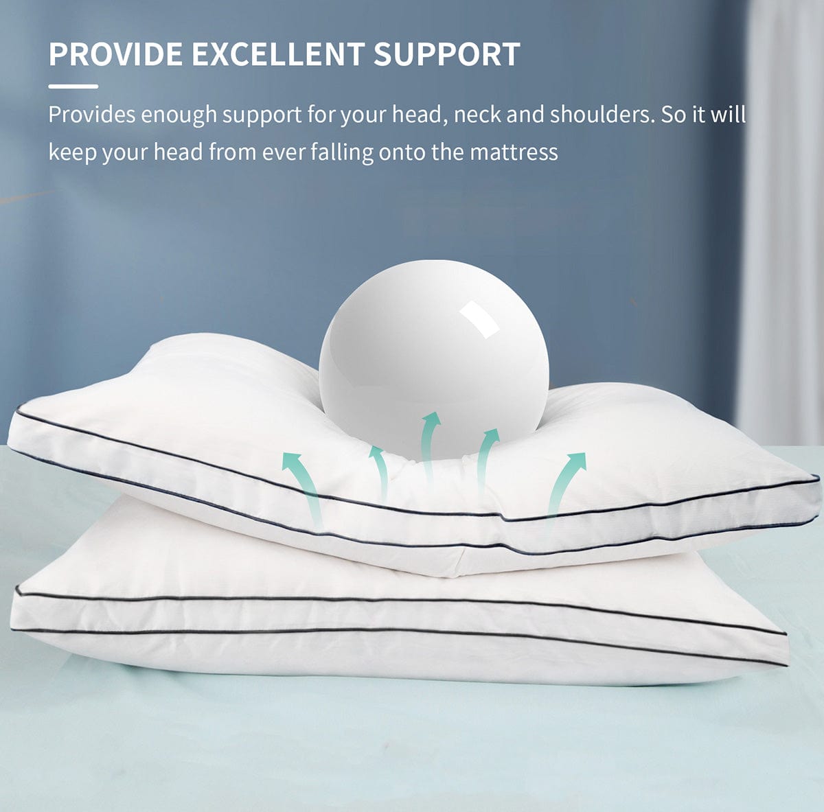 Double Piping Pillow