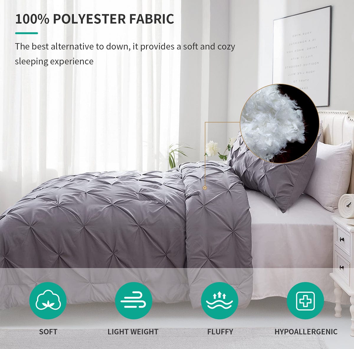 Pinch Pleat  Comforter Set
