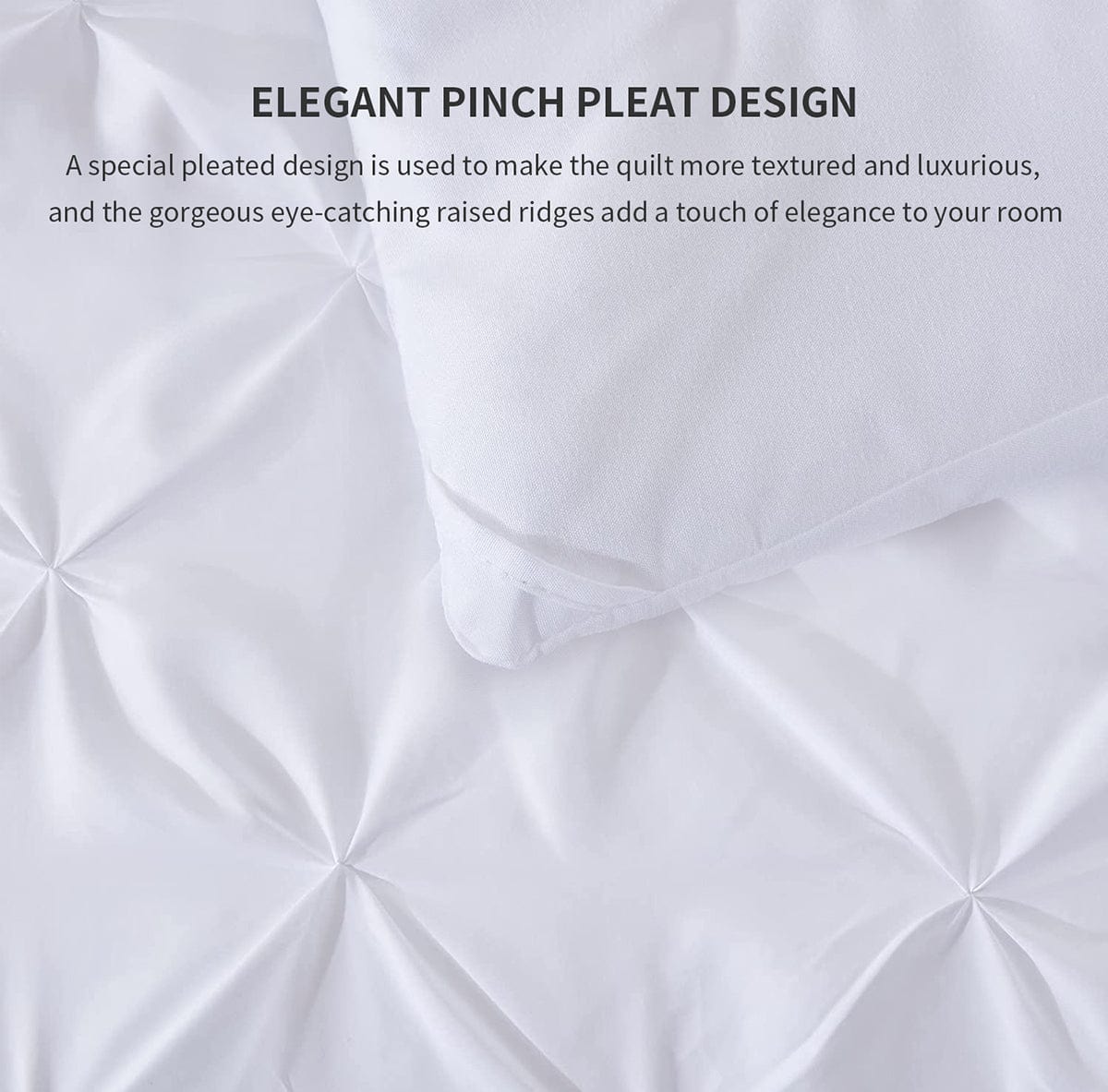 Feather Down Comforter King, Beautiful Pinch Pleat Duvet Insert